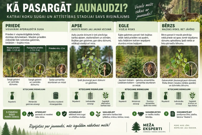 Kā pasargāt jaunaudzi - infografika